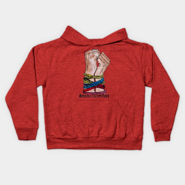 #soscolombia v2 Kids Hoodie by Love Gives Art